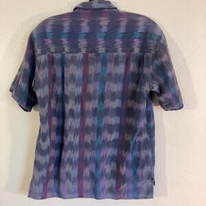 Vintage 90s Passport Pier 1 Imports Fun Short Sleeve Button Down Shirt